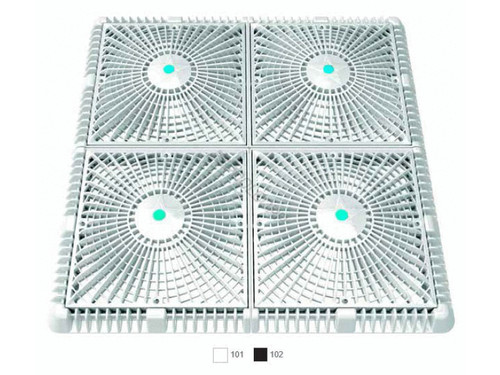 18" Square White Grate