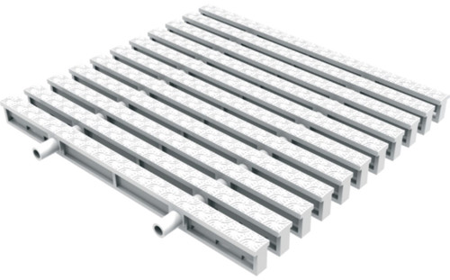 12" White T-Bar Perpendicular Deck Grate (20FT)