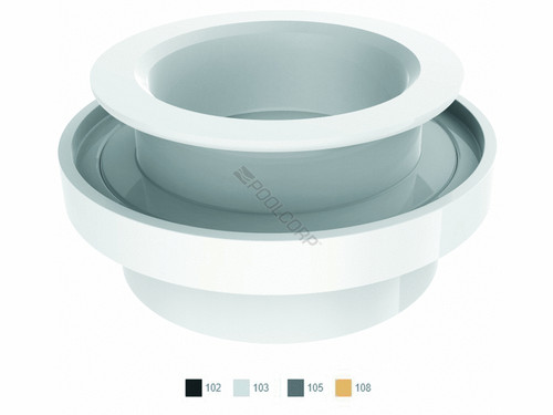 Aquathunder 2.5" Wht Gunite Niche W Water Stop