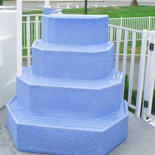 Merlin Aqua King Blue Staircase for AG Pools w/ 2 Handrails Merlin Aqua King Blue Staircase for AG Pools w/ 2 Handrails