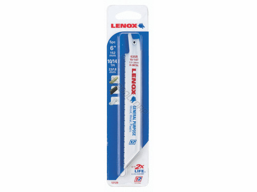 Lenox 6" Combo 5/Pk Recip Blade (10/14 Tpi) 635R Lenox 6" Combo 5/Pk Recip Blade (10/14 Tpi) 635R