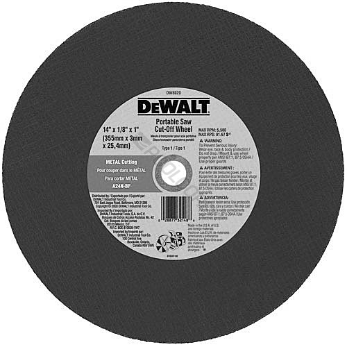 Cut-Off Wheel Metal Portable Saw 14X5/32X1" Cut-Off Wheel Metal Portable Saw 14X5/32X1"