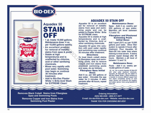 1 Gal Aquadex 50 Stain Off 1 Gal Aquadex 50 Stain Off