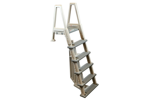 Heavy Duty Pool Deck Ladder w/ Barrier Heavy Duty Pool Deck Ladder w/ Barrier