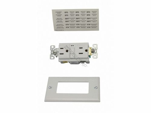 Self Test White 15 Amp Gfci Receptacle
