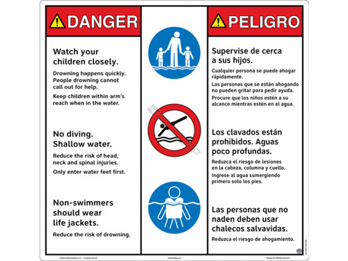 Outdoor Eng/Sp Entrance Sign 3 Symbol