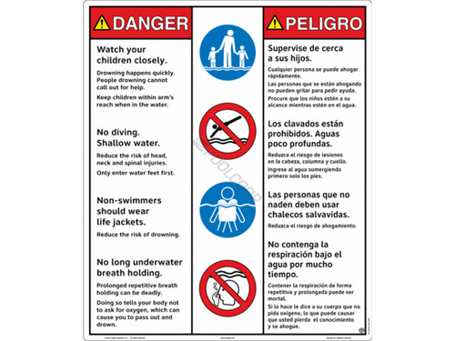 Indoor Eng/Sp Entrance Sign 4 Symbol