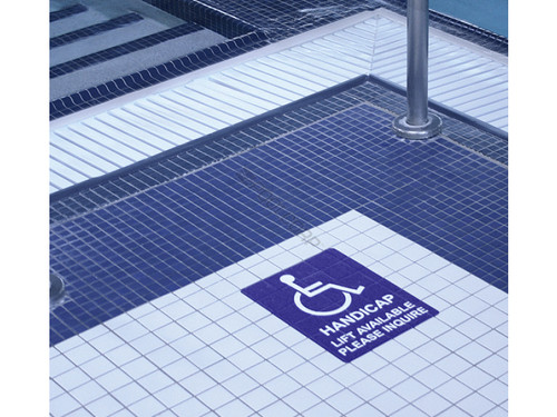 Deck Sign Caution Slippery When Wet