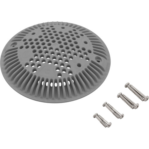 8" Plstc Dk Gry Round Cover