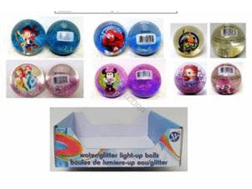 27" Licensed Water Filled Glitter Ball Asst