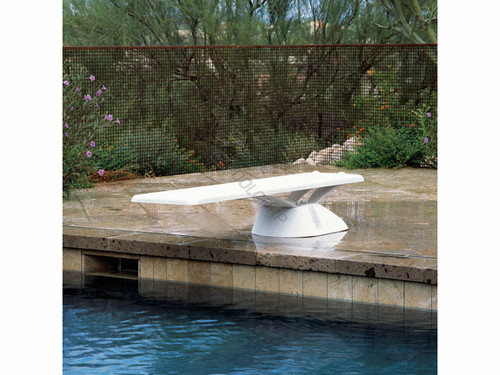 6' White Edge Diving Board W/ White Tread (Board Only)