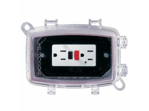 2.75" 1-Gang Clr Weatherproof Receptacle Cover