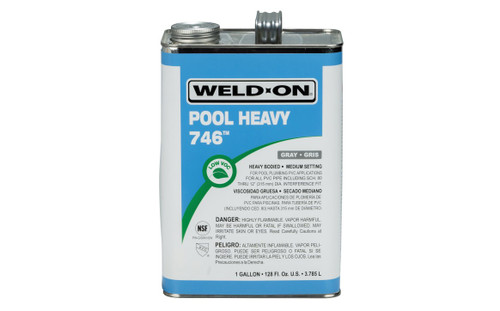 Gal 746 Gry Pool Heavy HB PVC Cement Gal 746 Gry Pool Heavy HB PVC Cement