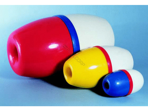 5"X9" Red & White Lok-On Rope Float 5"X9" Red & White Lok-On Rope Float
