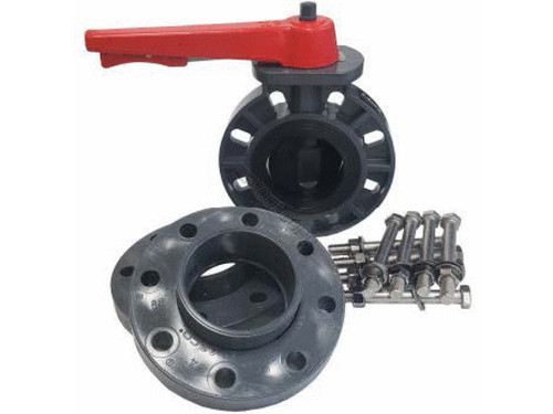 4" 411 Bfv & Flange Kit W/ Zinc Bolts