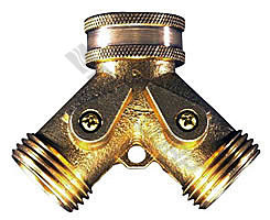 Nelson Brass Y Connector W Swiv