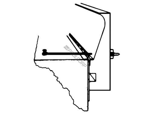8' White Keystone Form Cover Strip