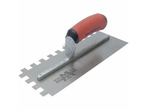 Carbon Steel Durasoft Notched Trowel .5X.5X.5 Sq