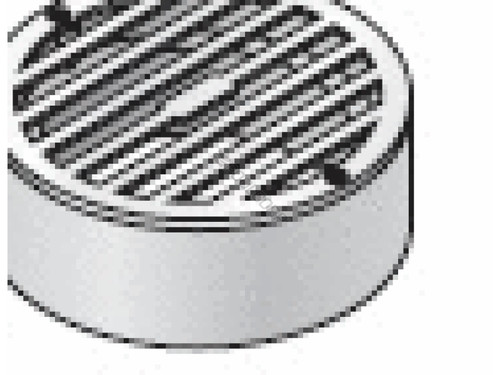 20/Pk 4" Polished Brass Round Grate W/ Pvc Collar 20/Pk 4" Polished Brass Round Grate W/ Pvc Collar