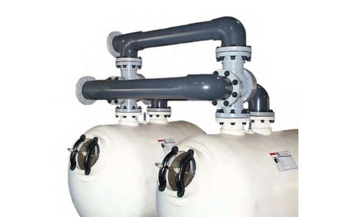 Pentair THS Series® 155730 Dual Tank 6" Face Piping Kit with Diaphragm Valve for 42" Horizontal Pool and Spa Sand Filter Pentair THS Series® 155730 Dual Tank 6" Face Piping Kit with Diaphragm Valve for 42" Horizontal Pool and Spa Sand Filter