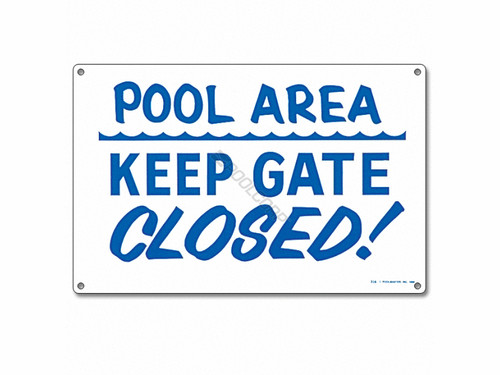 18"X12" Keep Gate Closed Sign 18"X12" Keep Gate Closed Sign