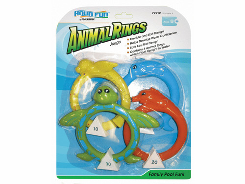 Soft Dive Animal Rings 4Pk Soft Dive Animal Rings 4Pk
