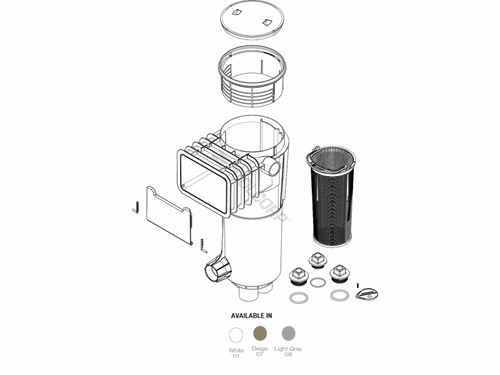 Standard Skmr Gry Throat Beige Lid & Ring