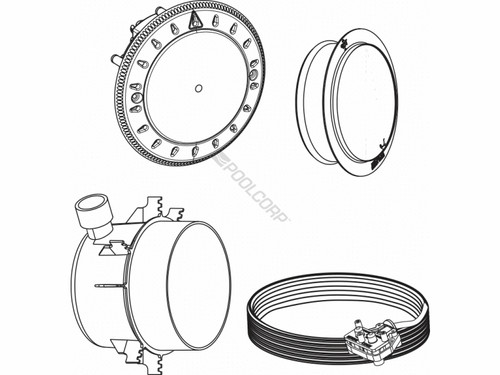 6" Paraglo White Led W/ 80' Cord & Niche