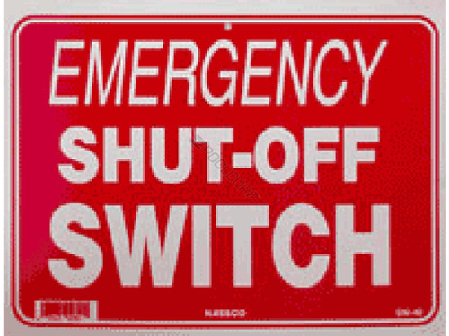 Sw-40 9"X12" Emergency Shut Off Switch