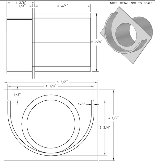 4" White Water Hog End Adapter - Case of 1