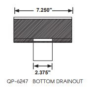 3" White Water Hog Bottom Drainout Case of 2