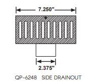 3" White Water Hog Side Drainout - Case of 2