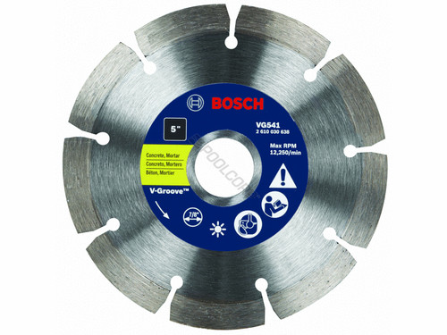5" X 7/8" Segmented V-Groove Diamond Blade