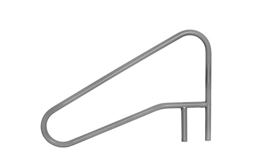 SĀFTRON 54" x 32" Graphite 3-Bend Cross-Braced Return-to-Deck Slope in Water Handrail SĀFTRON 54" x 32" Graphite 3-Bend Cross-Braced Return-to-Deck Slope in Water Handrail
