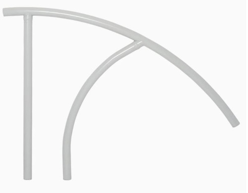 44" White Triton Return-To-Deck Handrail