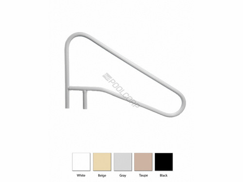 SĀFTRON 54" x 32" Gray 3-Bend Cross-Braced Return-to-Deck Slope in Water Handrail