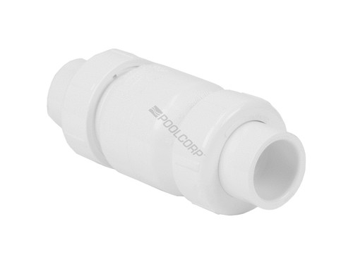 White 1.5" Swing Check Valve W/ Union Pvc