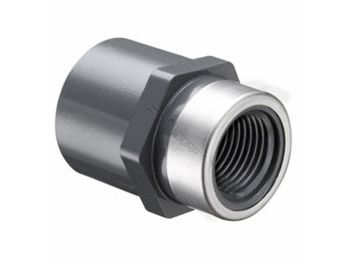 .5"X.75" Sch80 Reinforced Red Fem Adapter