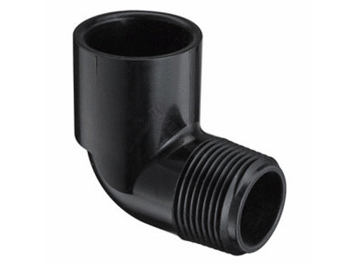 2" Mptxslp 90 ^Blk Pvc St Ell 2" Mptxslp 90 ^Blk Pvc St Ell