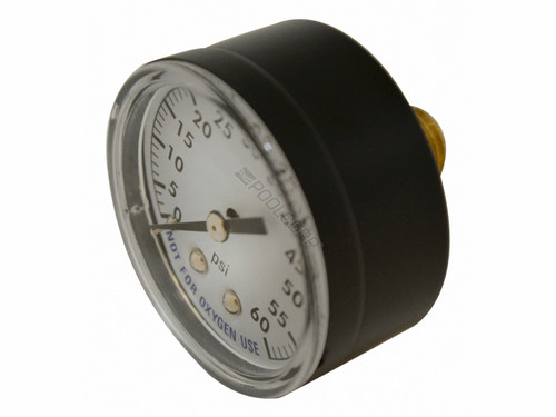 2" 0-60Psi 0.25" Back Mount Plastic Pressure Gauge