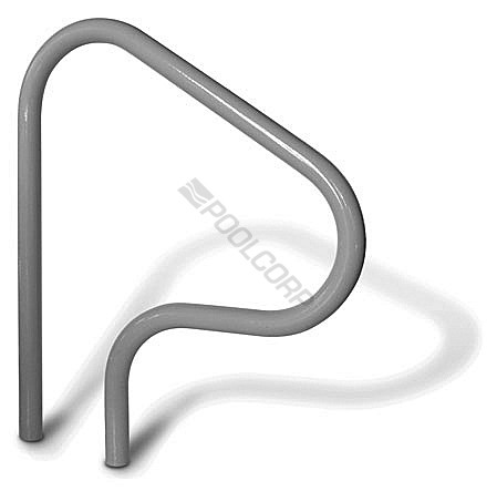 51" Pewter Gry 3-Bend Deck Mount Stair Rail