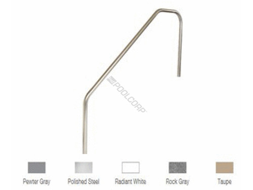 4' Taupe 3-Bend Deck-To-Stair Rail W/ 12" Ext