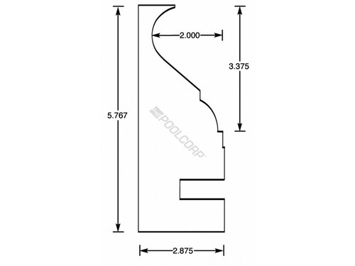 10/Bx 8' Wht Commercial Form W/ Tile Strip
