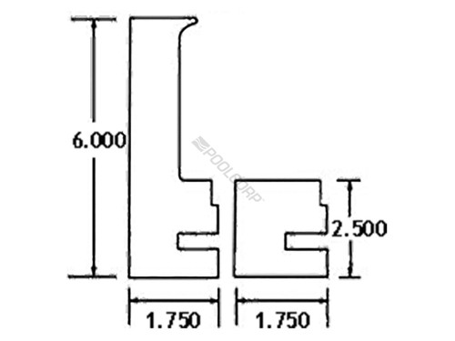13/Bx 8' Gry Pool Cover Form W/ Tie Wire & Tile Strip