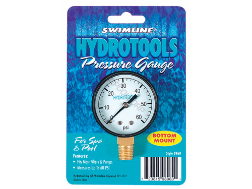 0-60Psi Btm Mount Air Pressure Gauge