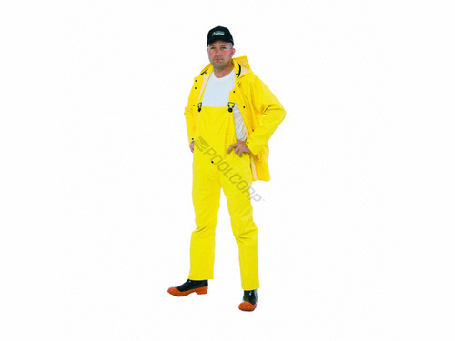 Xl Yellow 3Pc Pvc Rainsuit