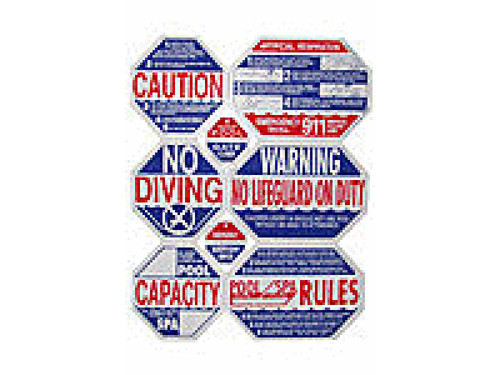 40"x48" 8-In-1 CA Pool & Spa Sign 40"x48" 8-In-1 CA Pool & Spa Sign