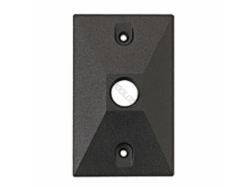 4" Rect Black Wall Canopy