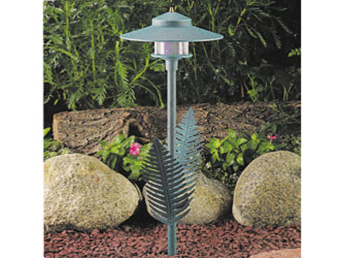 T3 Verde Round Path Light W/ Fern