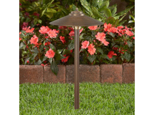 18" Olde Brass Path Light Riser